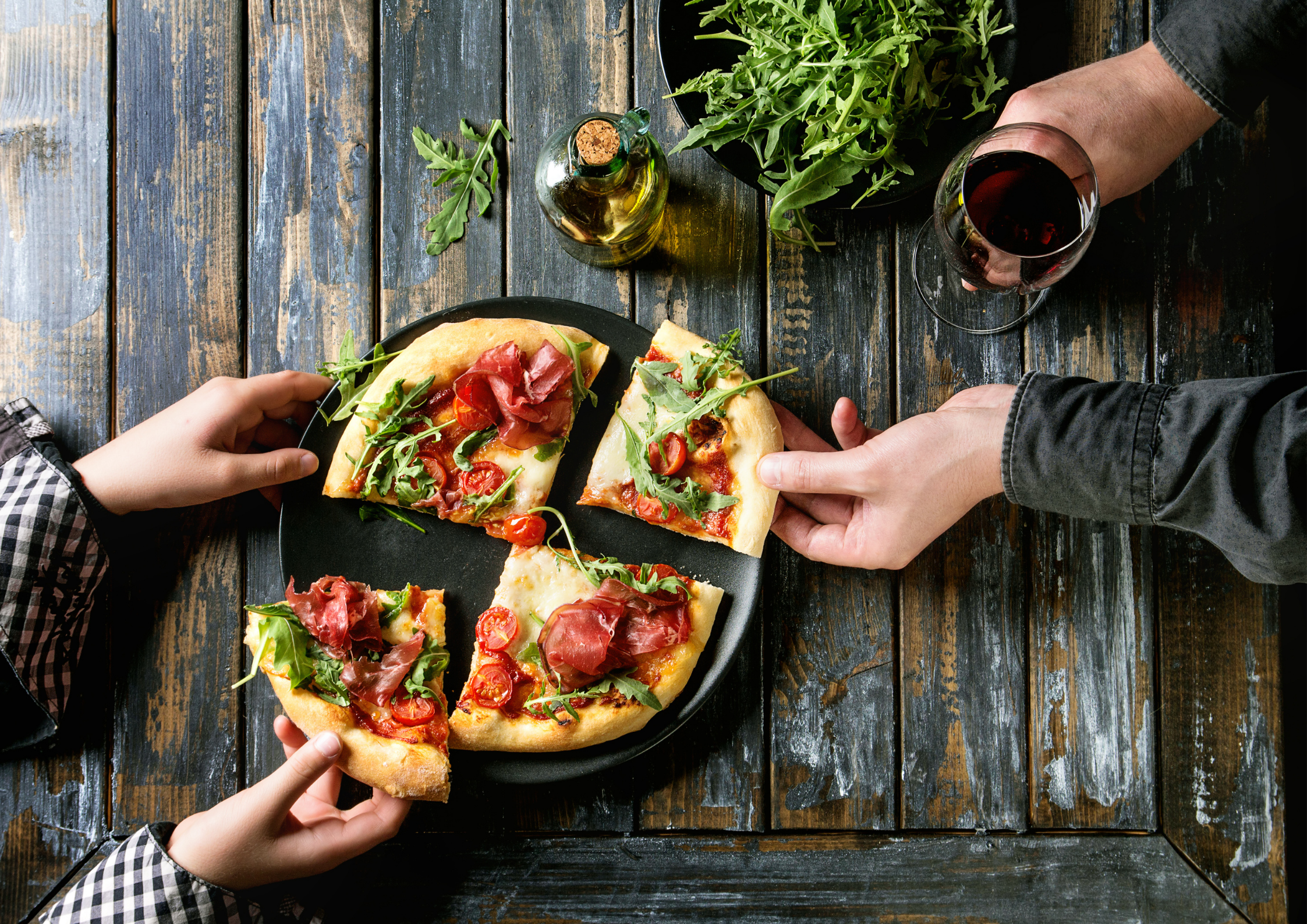vino y pizza